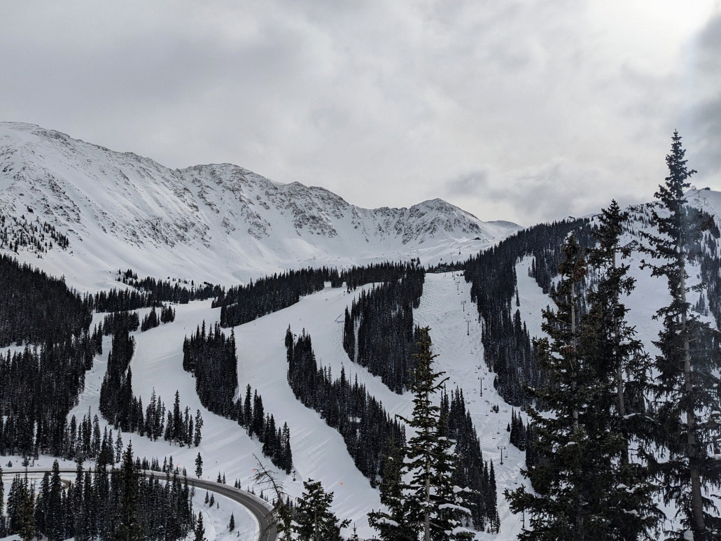 Die verschiedenen Abfahrtsvarianten am Black Mountain Express