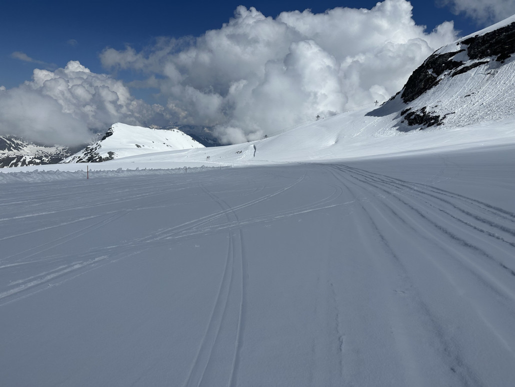 Cristallo Variante, die den Payer kreuzt - hier lag noch Pulver