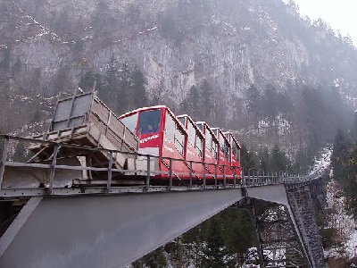 100m Hohes Viadukt der DSB von Schlatti auf den Stoos. Baujahr 1933
