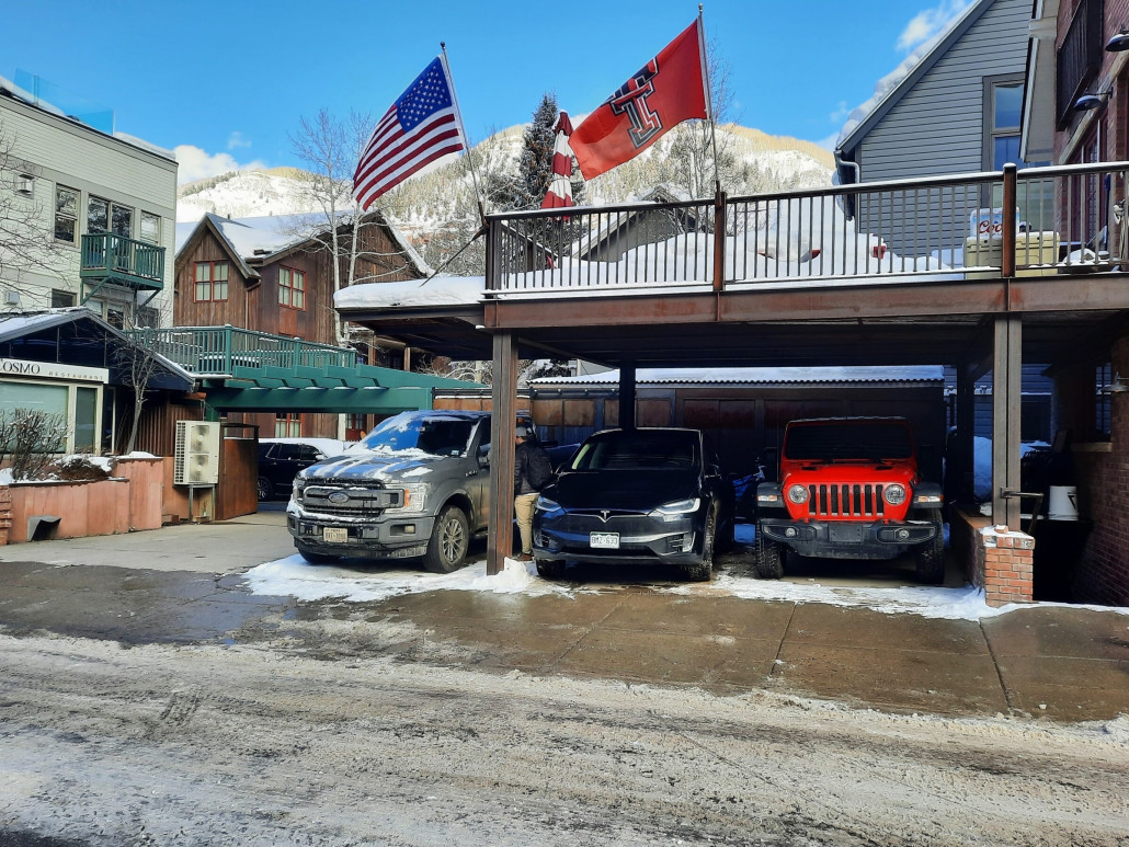 Eine typisch amerikanische Autogarage