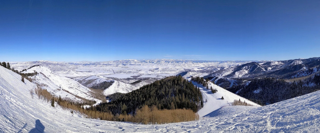 Blick vom Murdock Peak ins Skigebiet