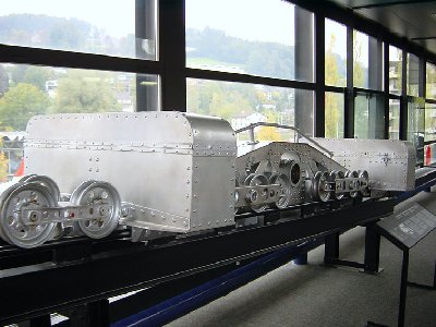 Laufwerk 2. Generation der LSB Gerschnialp-Trübsee, Von Roll 1938, im Einsatz bis 1984!