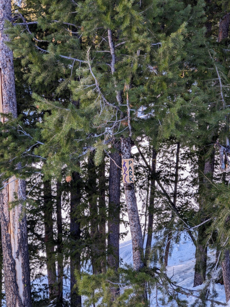 Carven im Arc Park oberhalb der Warm Springs Base. Ein wunderschöner kurzer gleichmässiger Carving-Abschnitt. Danke für den Tipp!