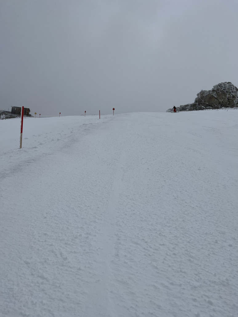 Griffiger Schnee auf der 5