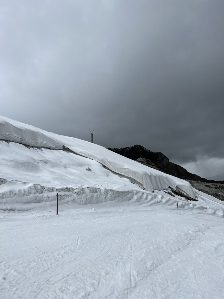 Hauptschneedepot auf der TFH Abfahrt