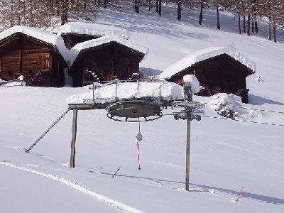 Bergstation Lauinenlift noch mit der alten Umlenkrolle