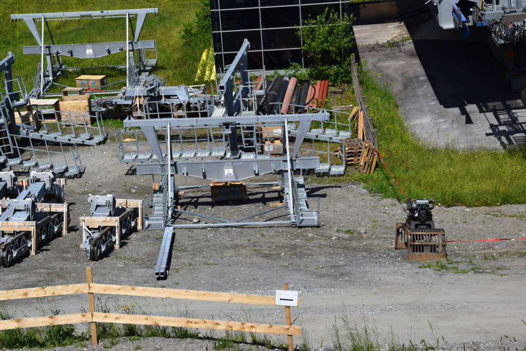 Stützenteile bei der Harbachalmbahn