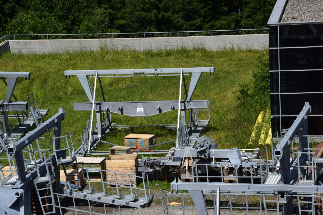 Stützenteile bei der Harbachalmbahn