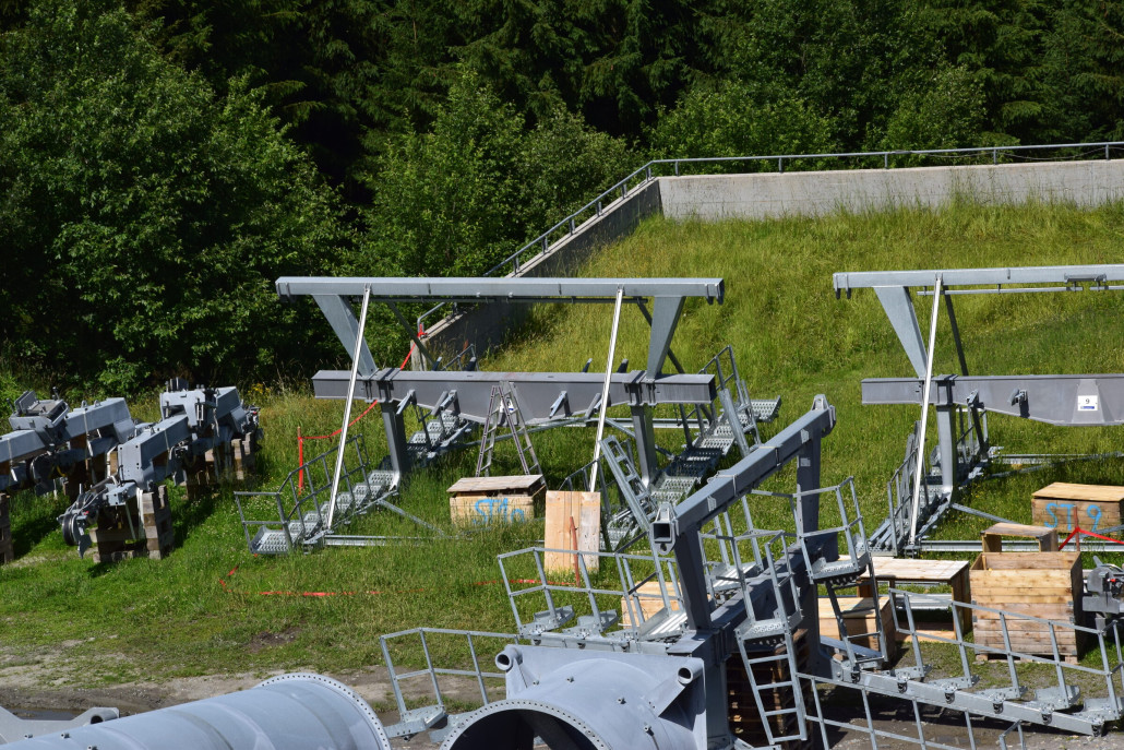 Stützenteile bei der Harbachalmbahn