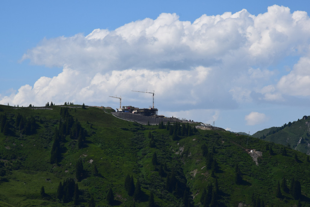 Baustelle Bergstation (Blick von der Panoramabahn Bergstation)