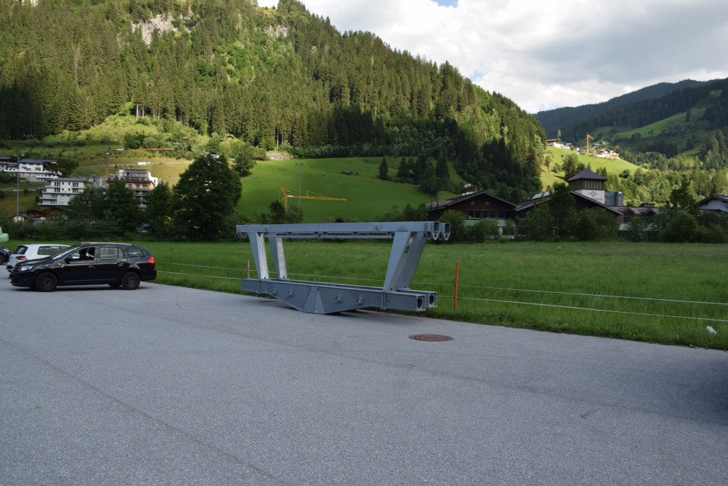 Materiallager am Parkplatz