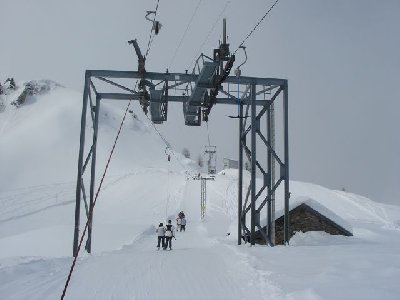 1. und einzige Kurve des SL. Blick auf &amp;quot;Zielgerade&amp;quot;