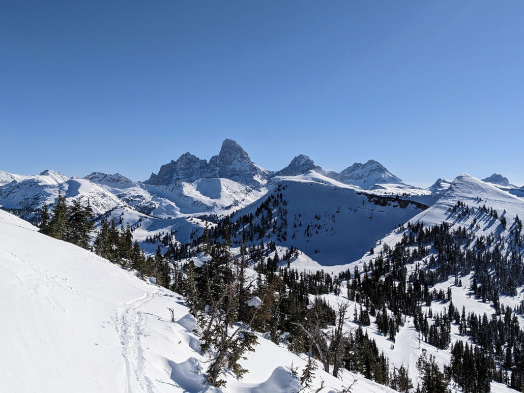 Der Grand Teton in seiner vollen (Sonnen)-Pracht