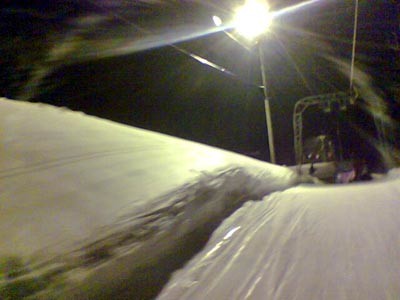 Hier ist die Schneemenge einigermassen erkennbar