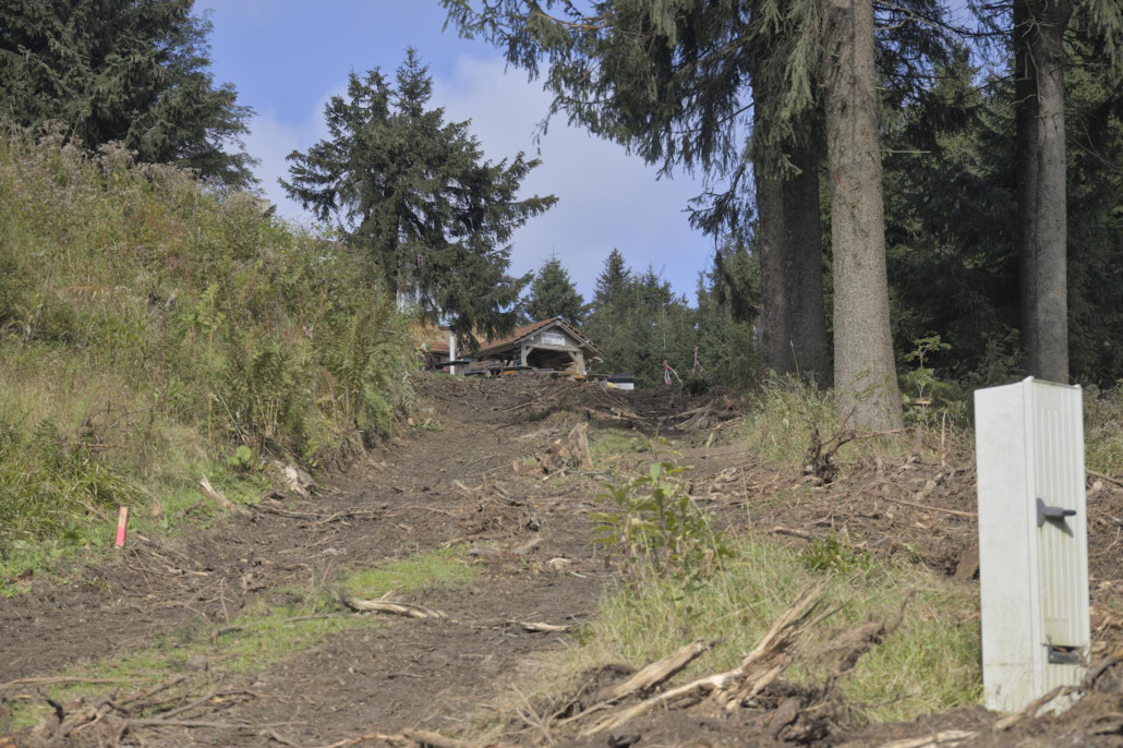Querverbindung von der Abfahrt 3 und Fichtelberghütte, die zumindest bisher im Winter abgesperrt war.