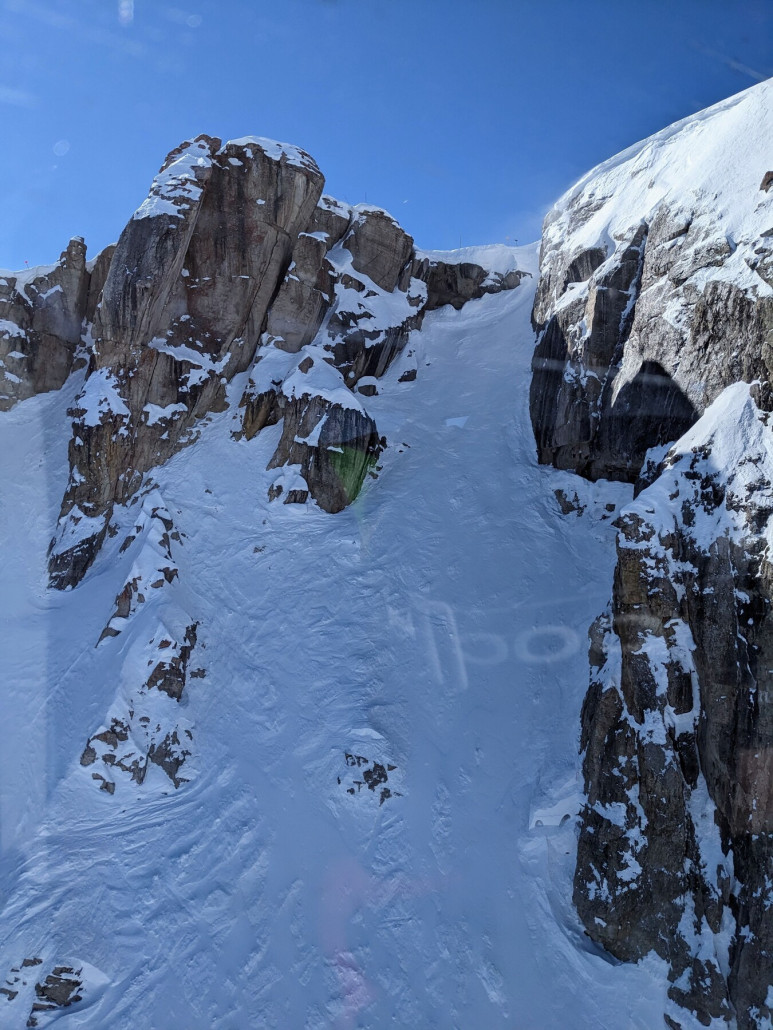 Das berühmt berüchtigte Corbet's Couloir. Definitiv nichts für schwache Nerven