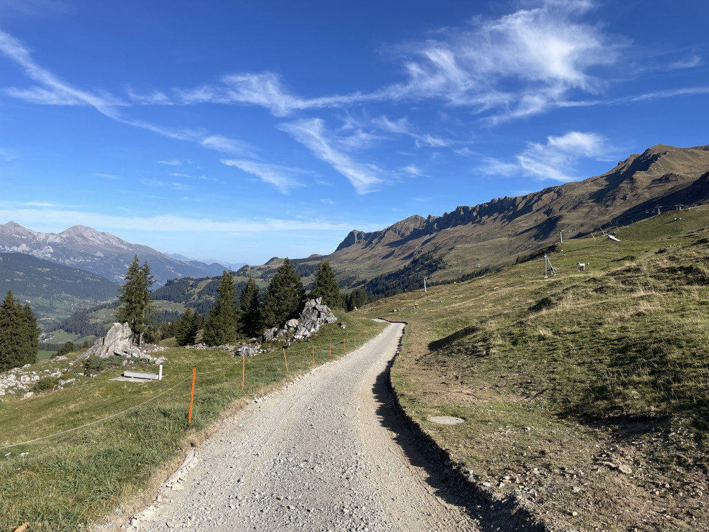 Neuer bzw. ausgebauter Wegabschnitt