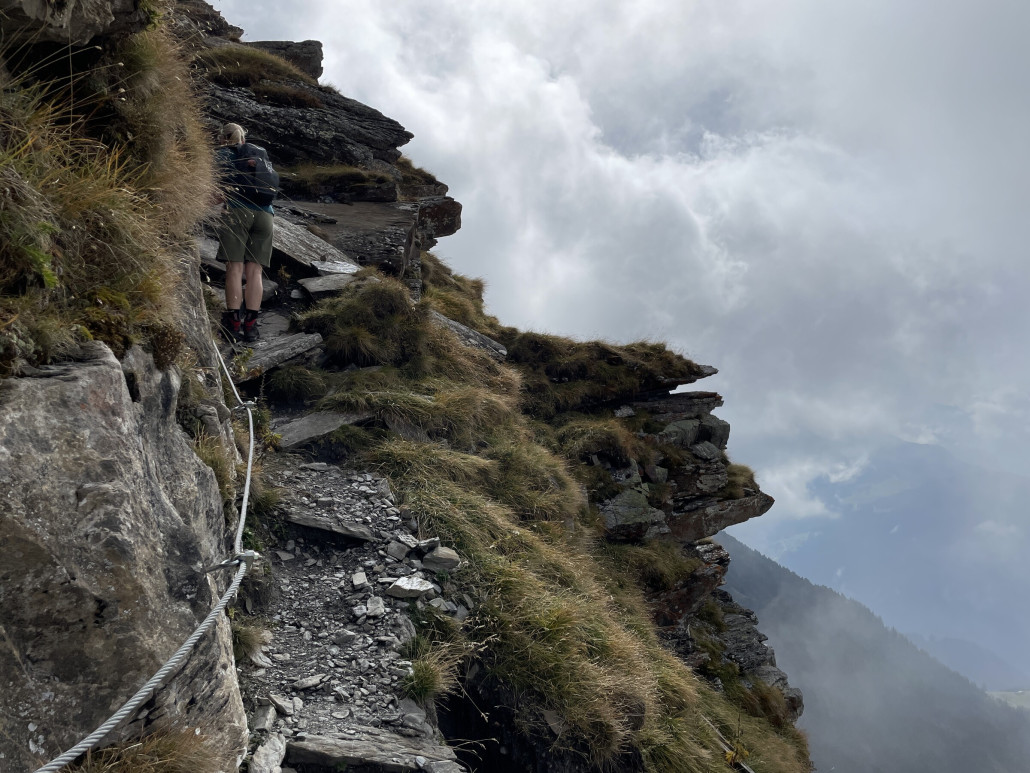 ...bis es richtig steil wird.
