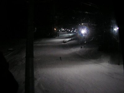 Aus Möseralmbahn nachts