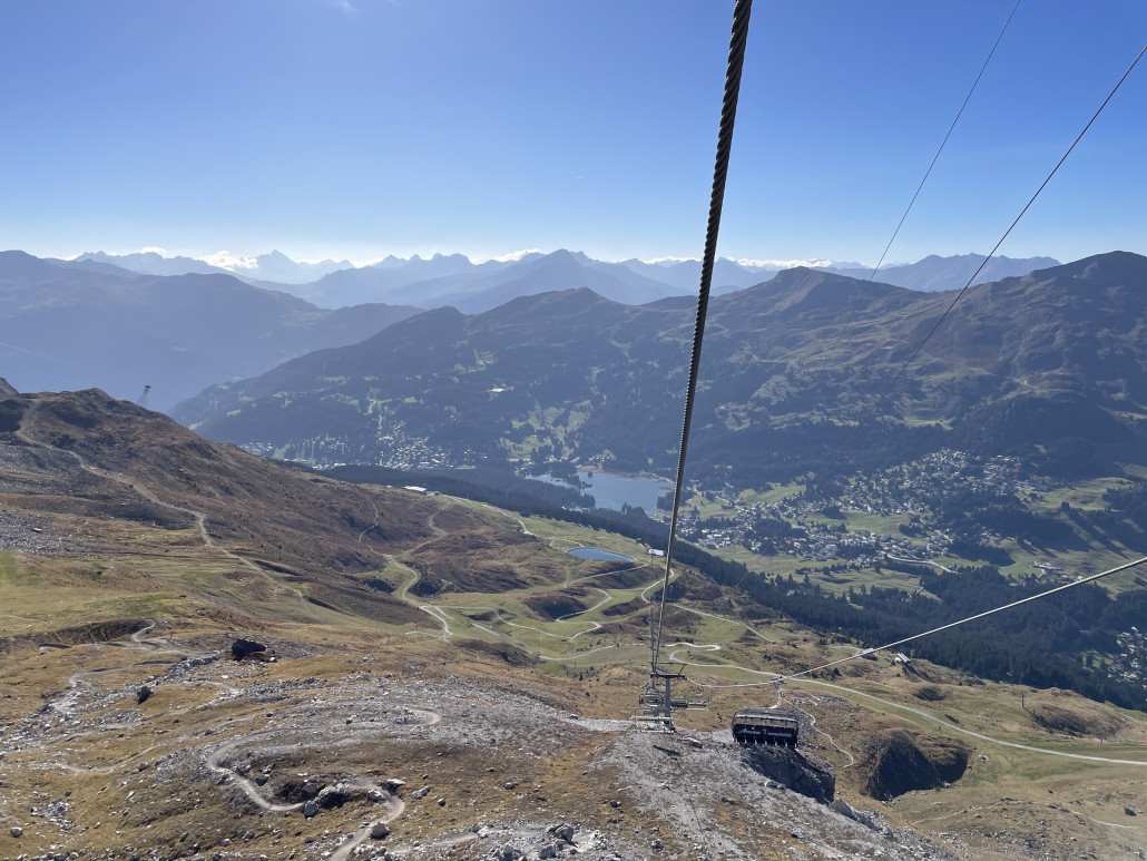 Talfahrt mit der Sesselbahn