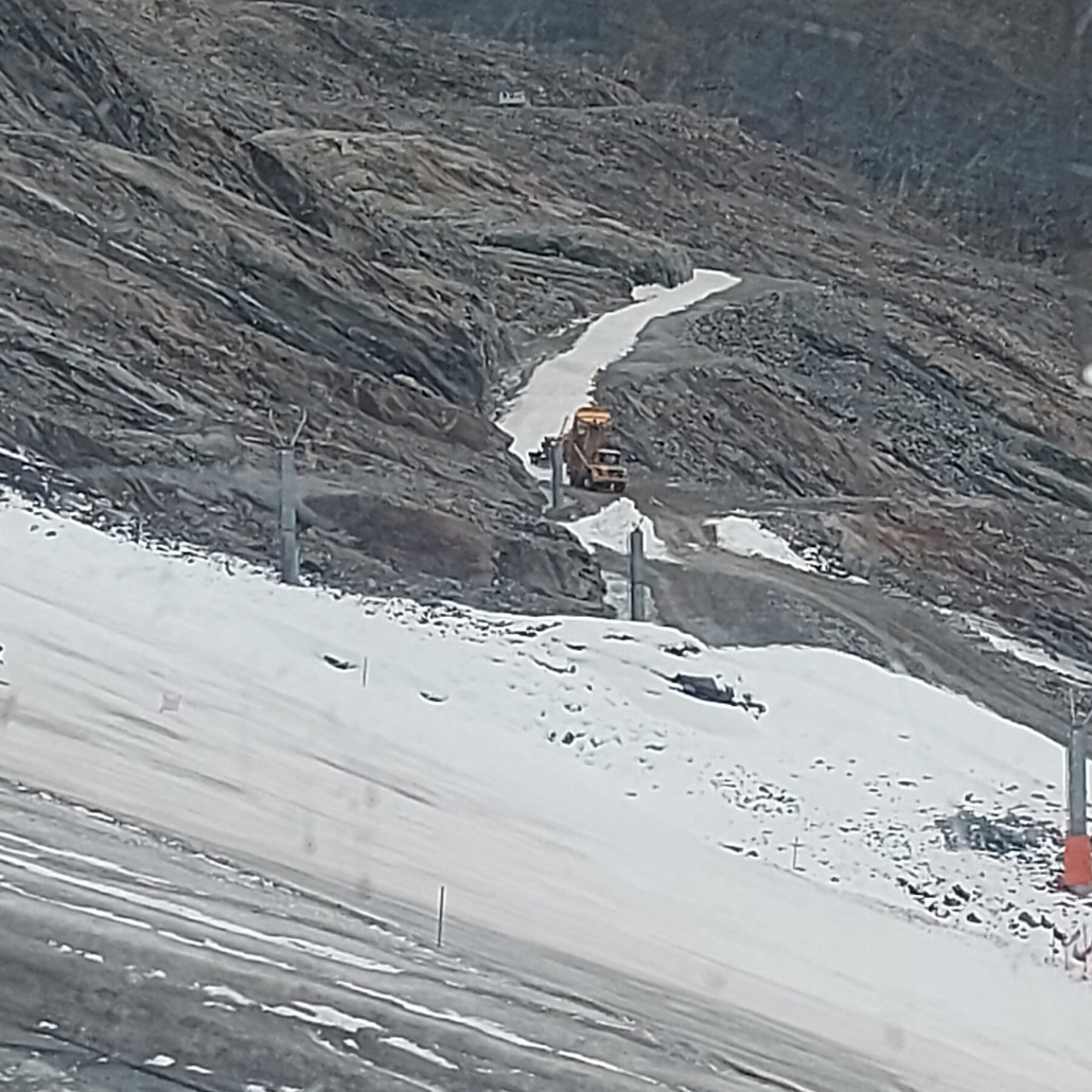 Arbeiten am Ziehweg von der Lärmstange 2