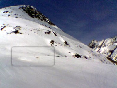Geplanter Ort der Bergstation der neuen 6KSB Mulinatsch, zwischen den heutigen Skiliftbergstation Coulm Val und Tegia Gronda