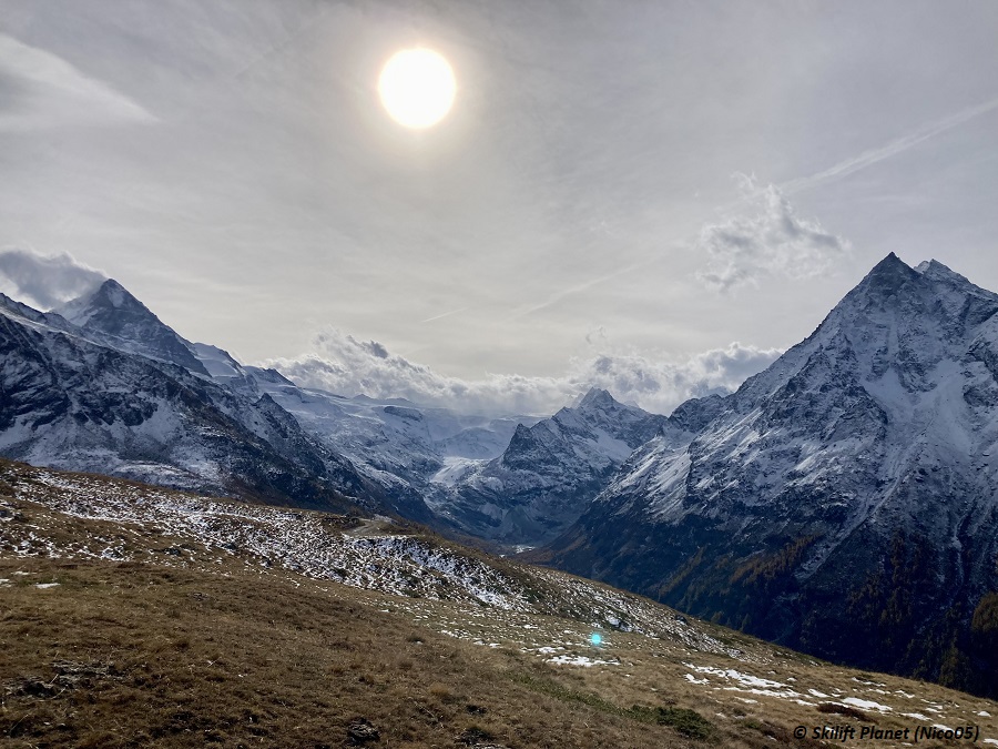 Dent-Blanche, Ferpecle-Gletscher, Mont-Miné und Dents de Veisivis