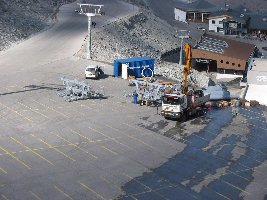 Das Material lagert am Parkplatz