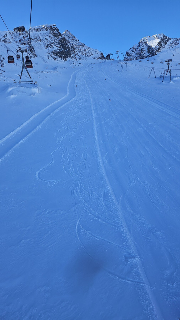 Piste 1a präpariert aber geschlossen