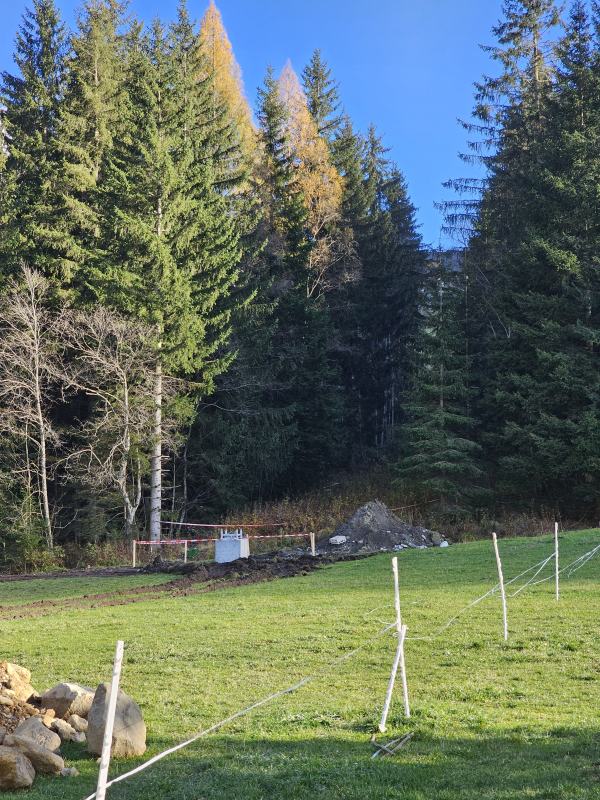 Trasse mit Stützenfundament