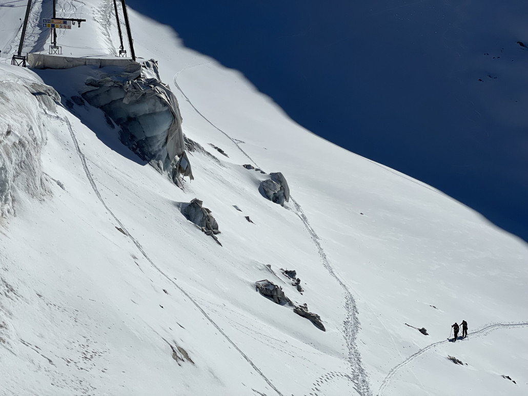 Stützenfuß vor dem Einstieg