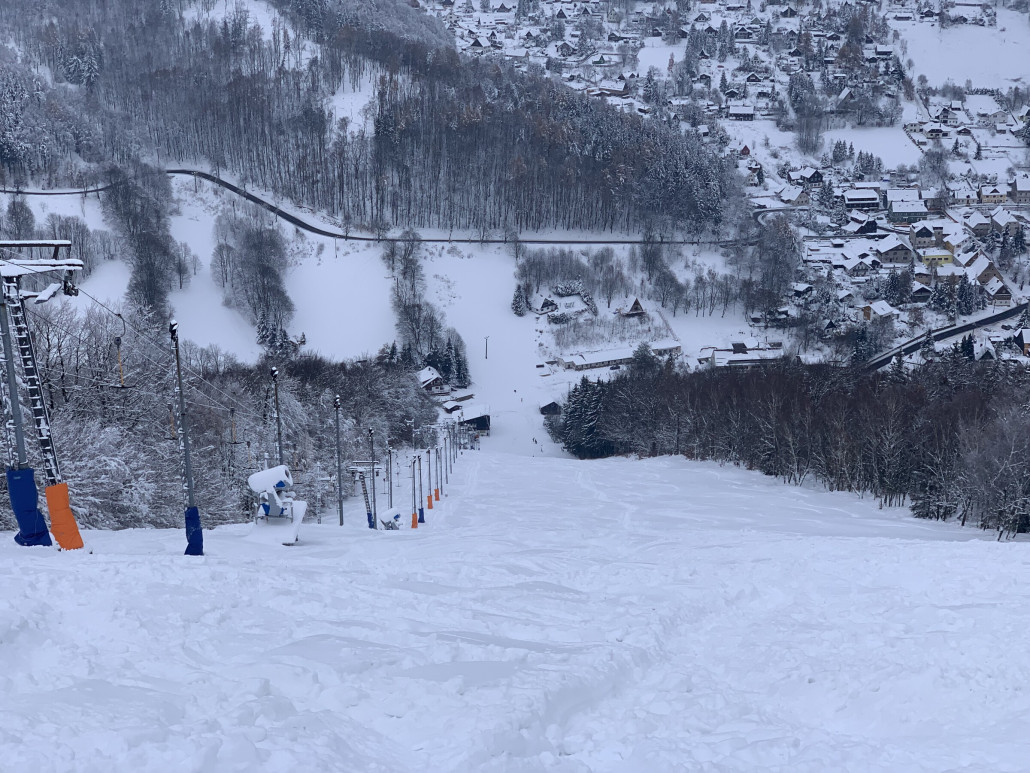 Klasscher Blick auf rund 75% der Slalomak