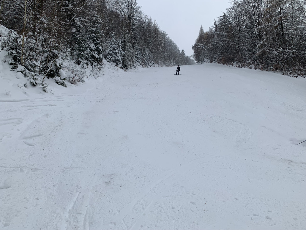 Ende des mittleren Teils der Piste