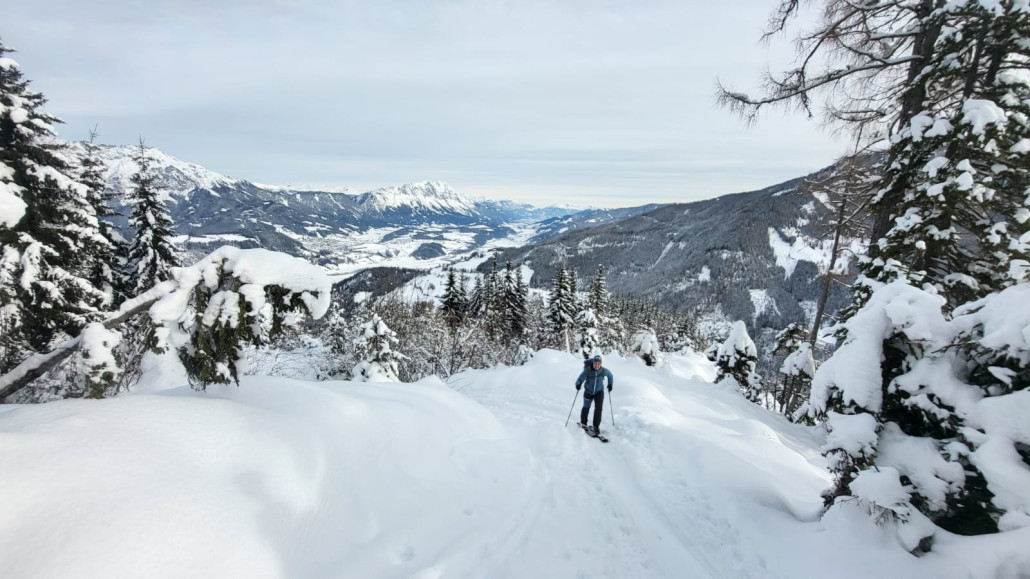Auch unten im Ennstal alles tiefverschneit