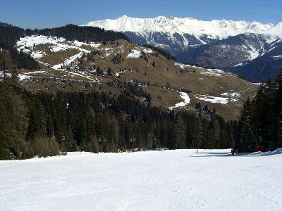 Talabfahrt nach Serfaus - auch mittags noch nicht eingefahren