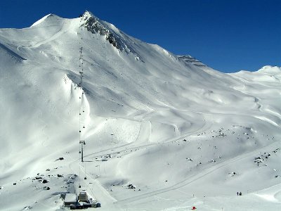 Jetzt gings rauf auf den Pezid - Die rechte schwarze Piste erschien mir neu?