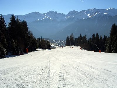 Erster auf der Talabfahrt
