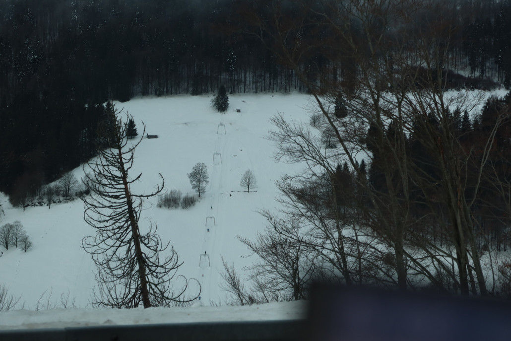 Schlepplift in Aftersteg in Betrieb.