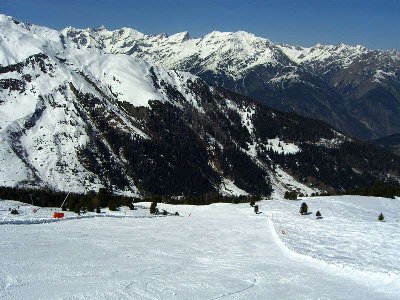 Piste zur Schöngampalm um kurz vor 3