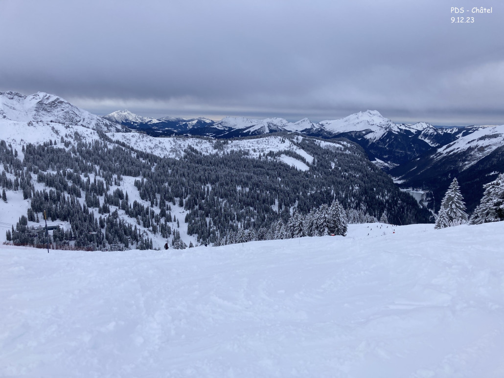 Von der Bergstation des Sessellifts Chaux Fleurie.