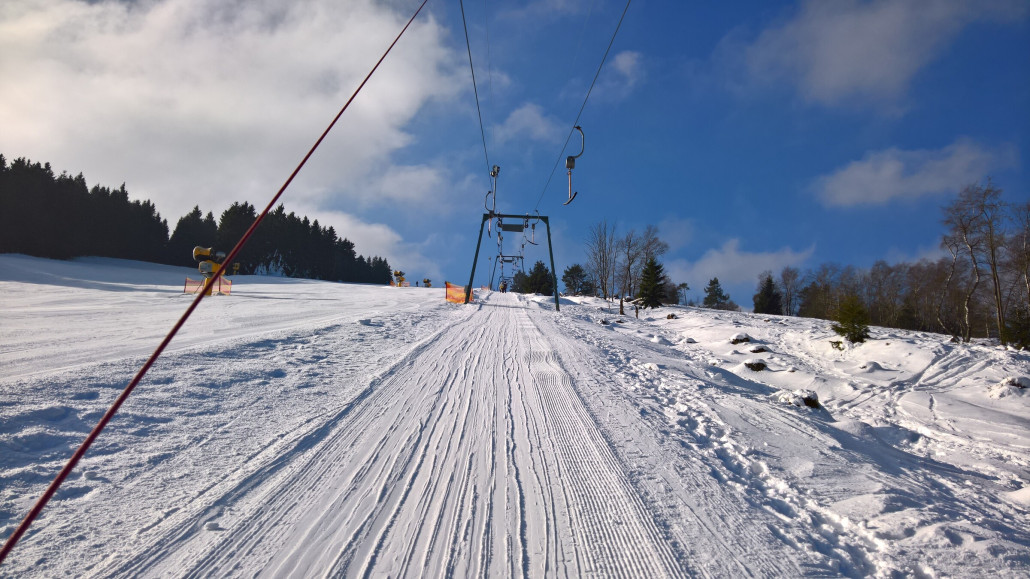 gleiche Stelle bei wenig Schnee