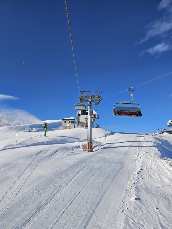 Kurz vor der Bergstation der Madritschenbahn.