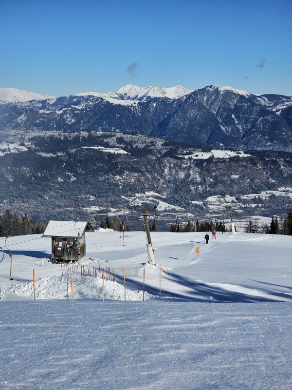 Erneute Abfahrt zum Rossalm-Tellerlift.