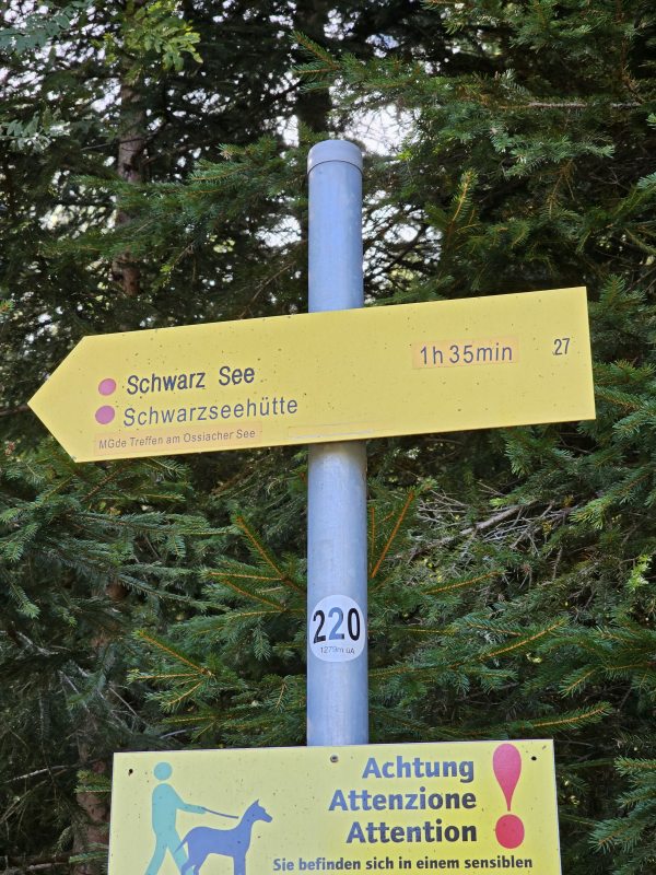 Am Weg Richtung Bergstation der DSB Schwarzsee. Zu diesem Zeitpunkt wusste ich nicht, ob und wenn ja, was am Gipfel noch übrig war...