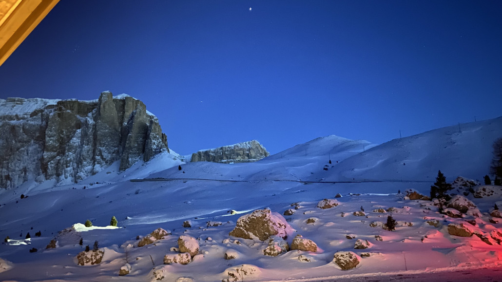 Blick vom Balkon am ersten Abend