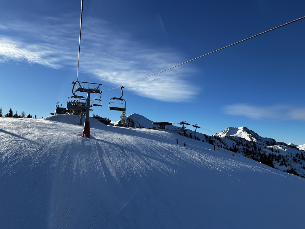 Oben am Cermis waren die Pisten perfekt!