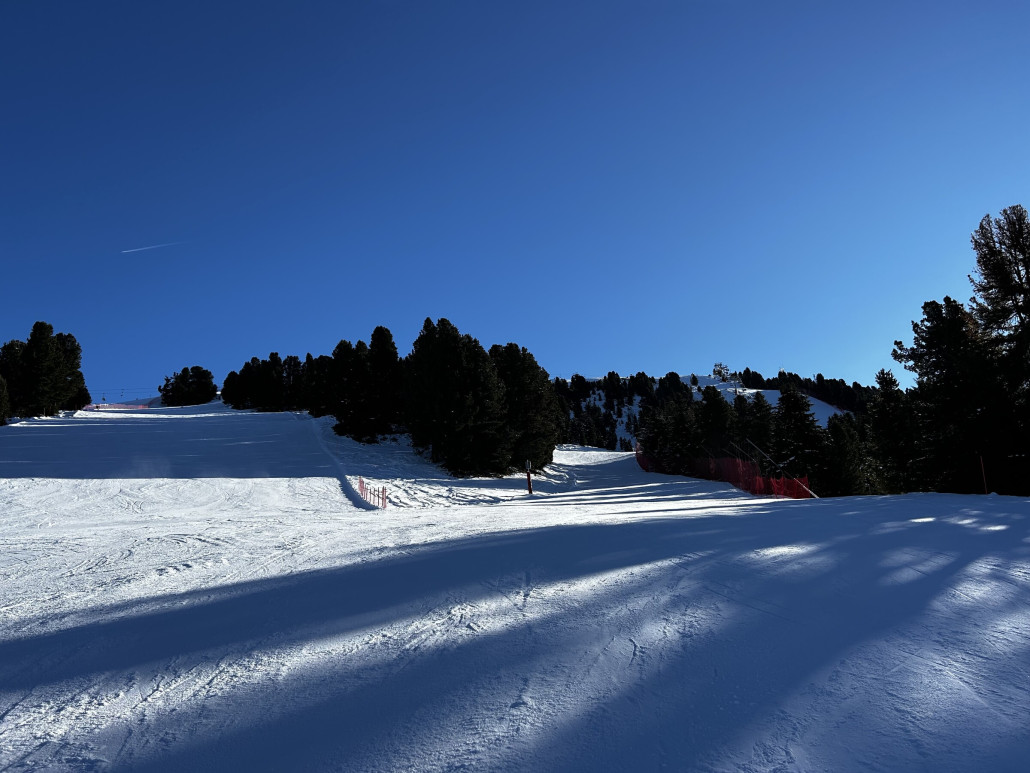 Olimpia 1. Gegen Mittag wird es überall ziemlich glatt.