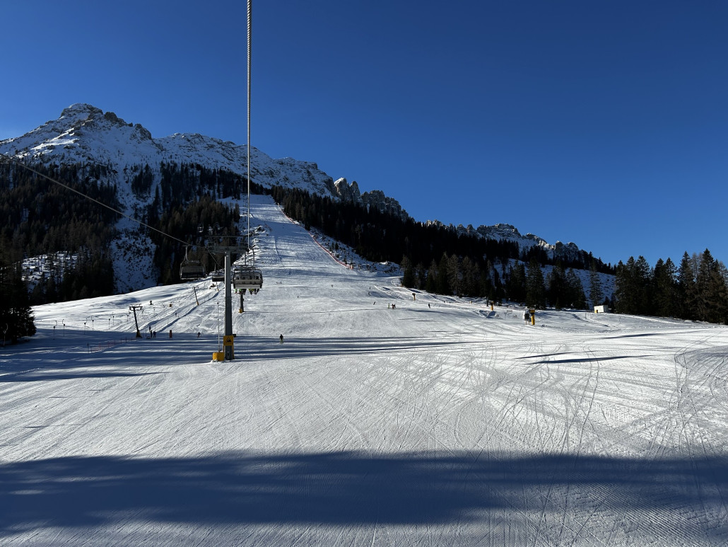 Am Pra di Tori war am meisten los und auch wenige eisige Stellen dabei.