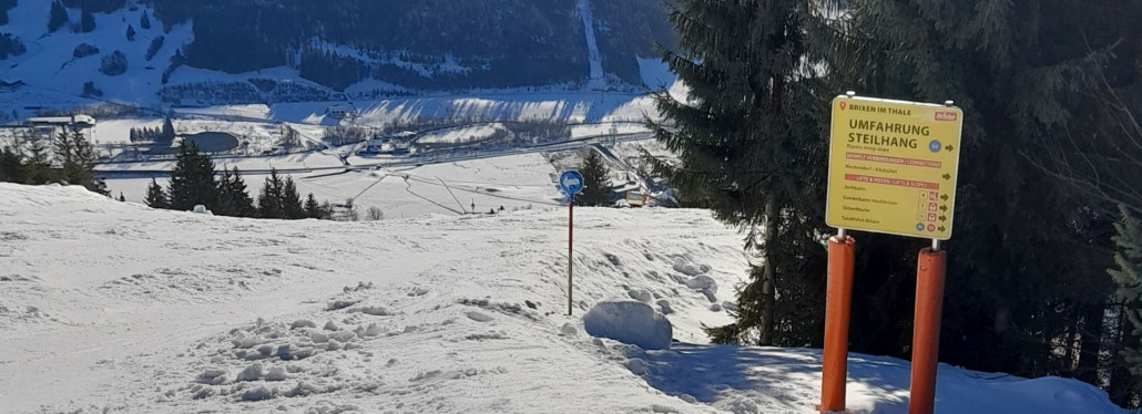 eine entsprechende Pistentafel ist da