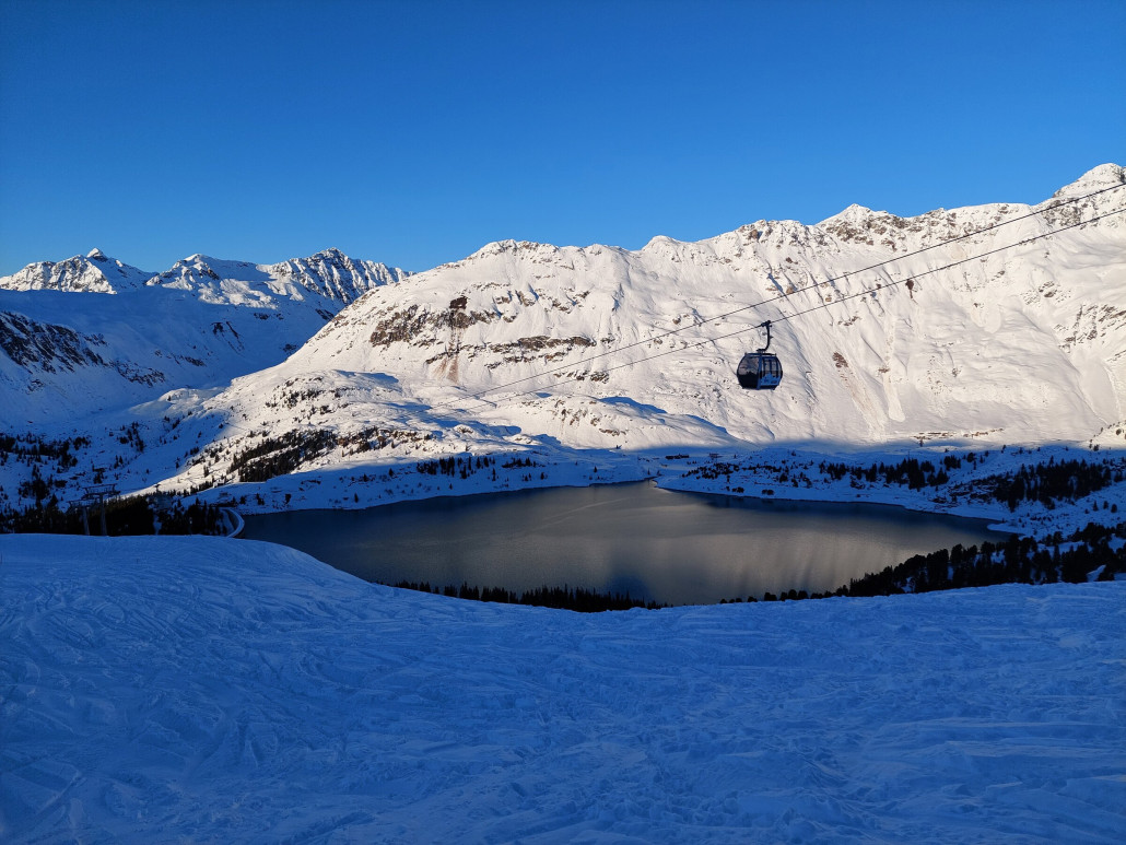 Abendstimmung an der Breitspitzbahn